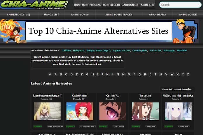 Chia Anime | 7 Best Chia Anime Alternatives latest Updated in 2021